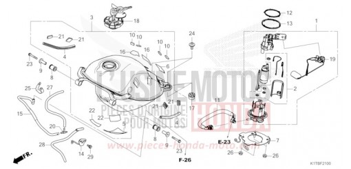 FUEL TANK (CRF250LA,CRF300L/LA) CRF300LAS de 2025